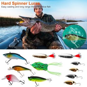 383Pcs Fishing Lures Tackle Box Bass Fishing Animated Lure Crankbaits Spinnerbaits Soft Plastic Worm Saltwater Freshwater Fishing Kit lure