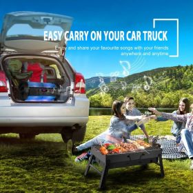 Portable BBQ Barbecue Grill Foldable Charcoal or Woodl Camping Garden Outdoor Travel (Option: Defaulttitle)