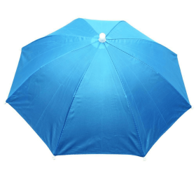 Portable Rain Hat Outdoor Folding (Color: Sky Blue)