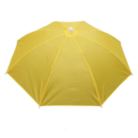 Portable Rain Hat Outdoor Folding (Color: Yellow)