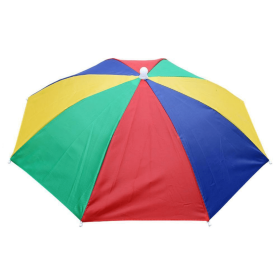Portable Rain Hat Outdoor Folding (Color: Watermelon Rind)