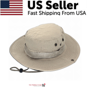 Wide Brim Sun Hat UV Procation (Hat Color: Boonie Light Khaki)